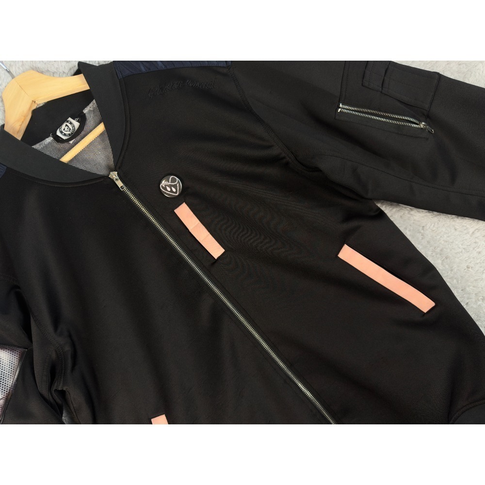 Grindstone Universal Black Bomber Jacket Techwear Reflective Mens XL